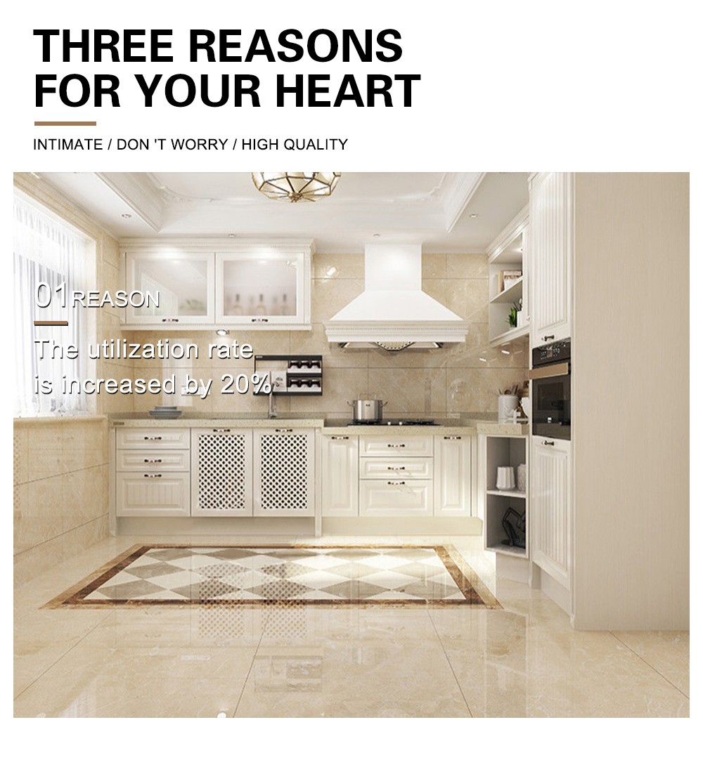 European style PVC with HDF kitchen cabinet GK-874