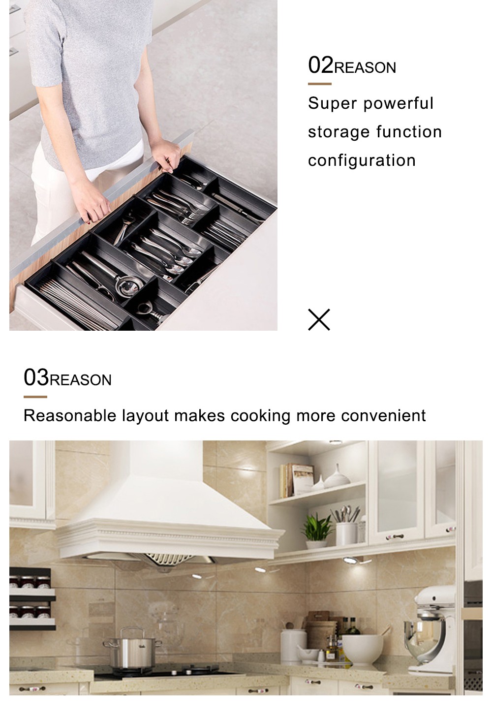 European style PVC with HDF kitchen cabinet GK-874