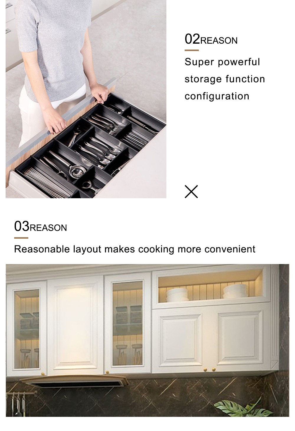 European style PVC with HDF kitchen cabinet GK-898