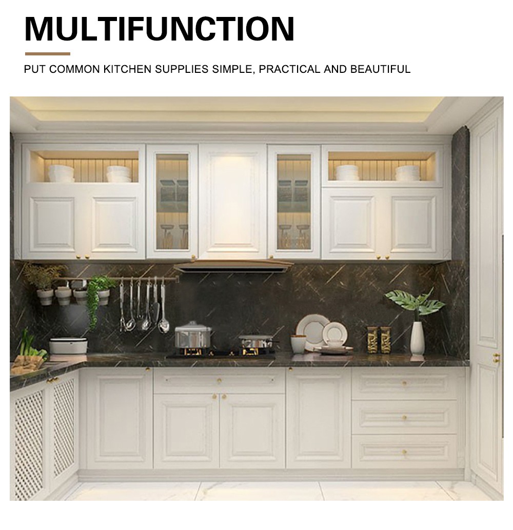 European style PVC with HDF kitchen cabinet GK-898