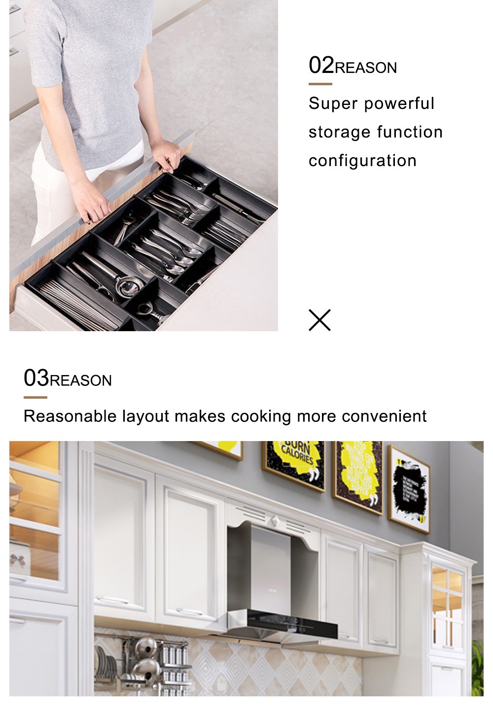European style PVC with HDF kitchen cabinet GK-914