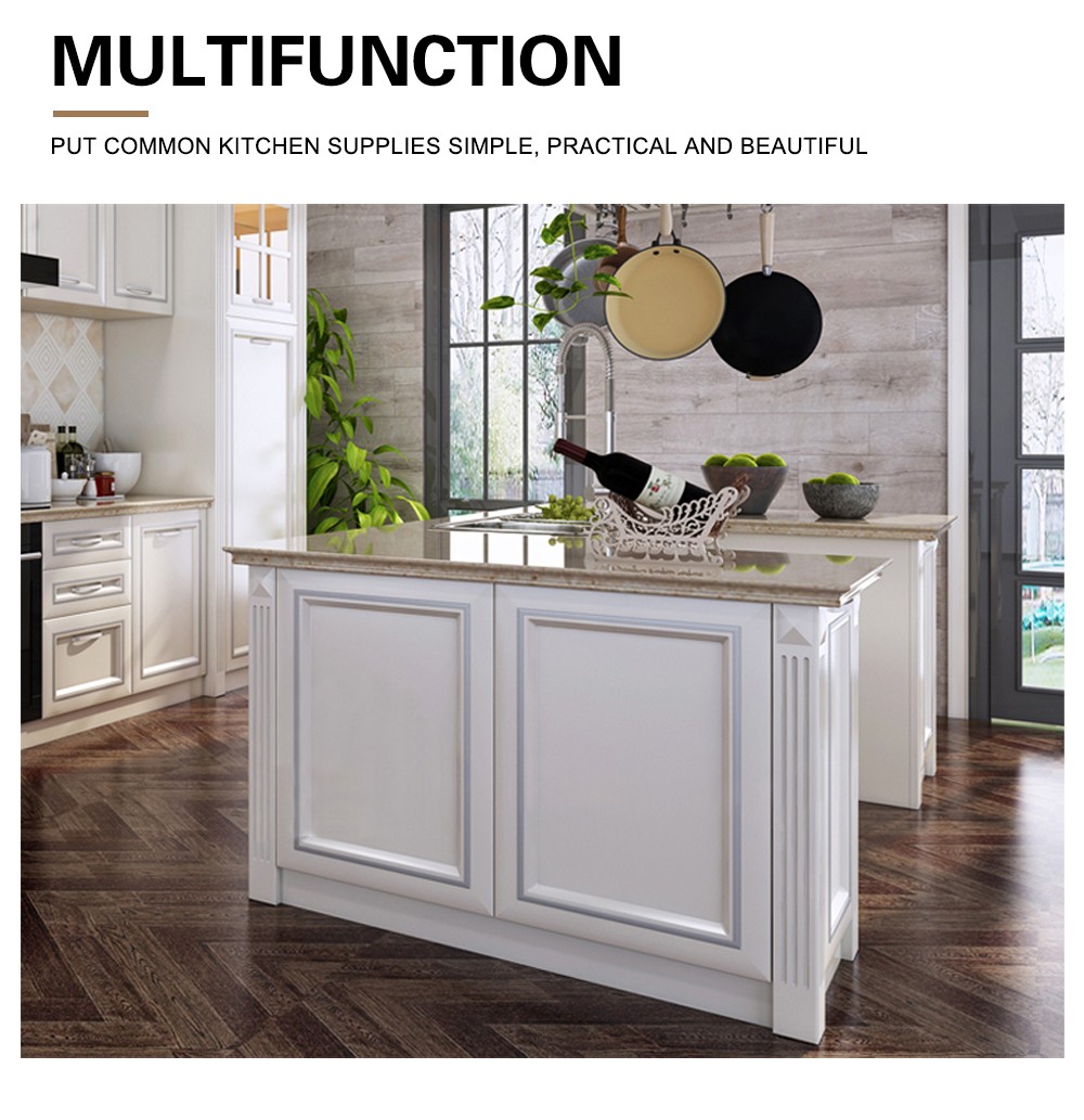 European style PVC with HDF kitchen cabinet GK-914