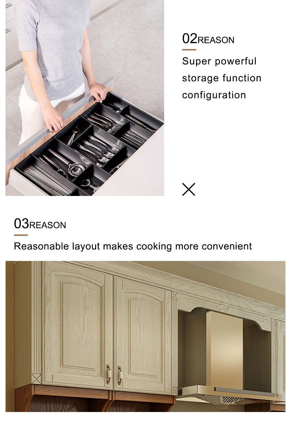 European style PVC with HDF kitchen cabinet GK-922