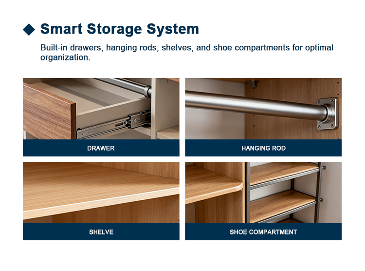 Modern Customized Wardrobe Wooden Closet for Bedroom Furniture Storage Modern Customized Wardrobe Wooden Closet for Bedroom Furniture Storage