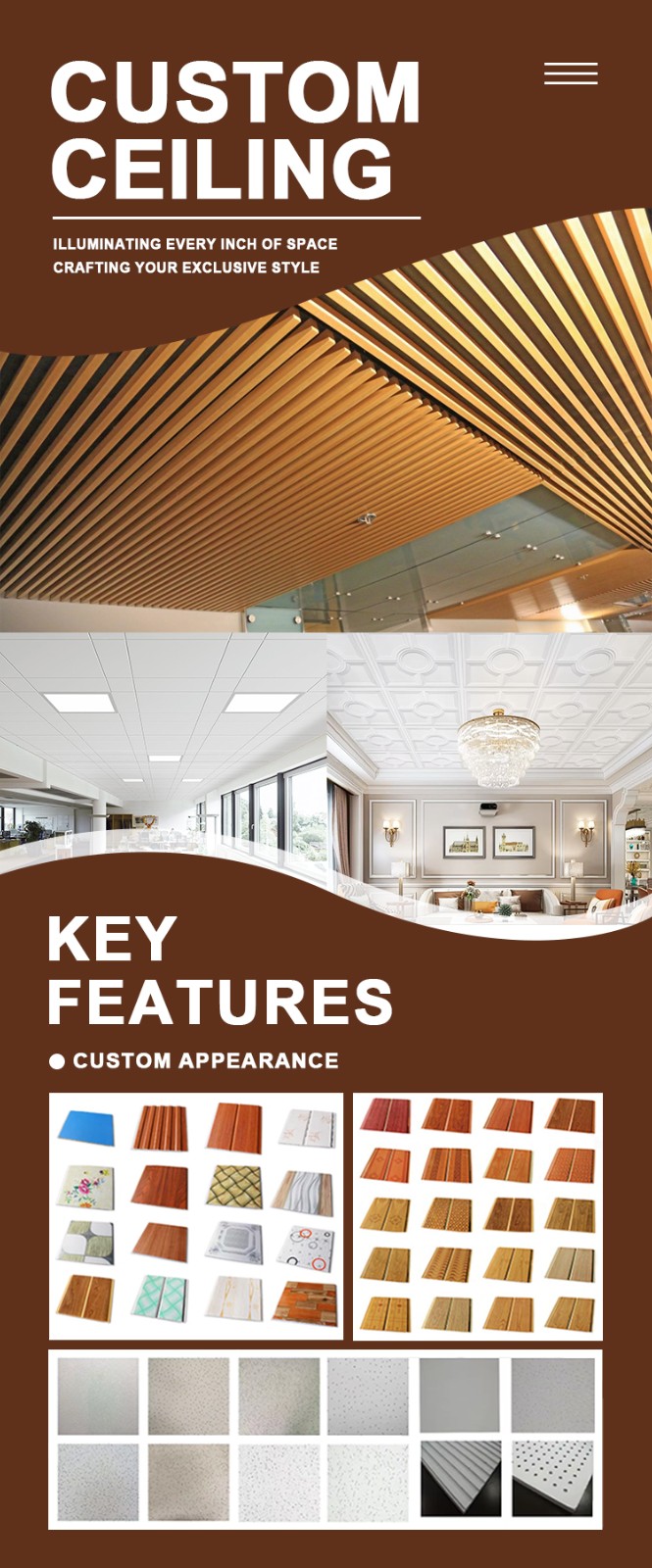 Aluminum Ceilings for Residential, Commercial, and Public Buildings Aluminum Ceilings for Residential, Commercial, and Public Buildings