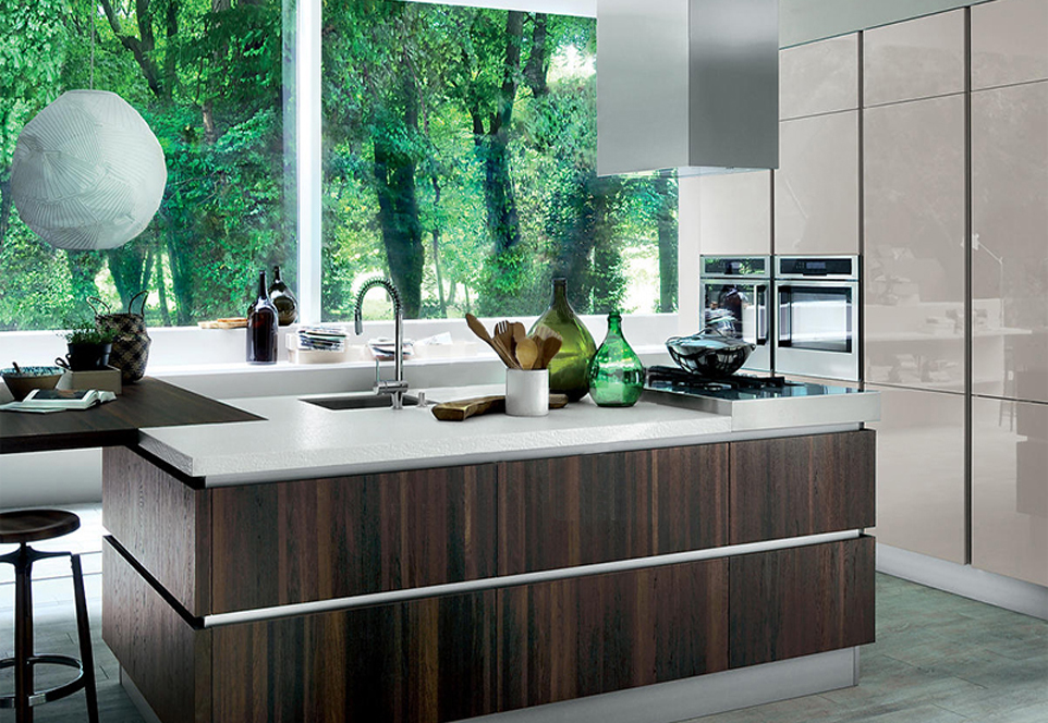 Modern style Kitchen cabinet Melamine with particle board -GK-404