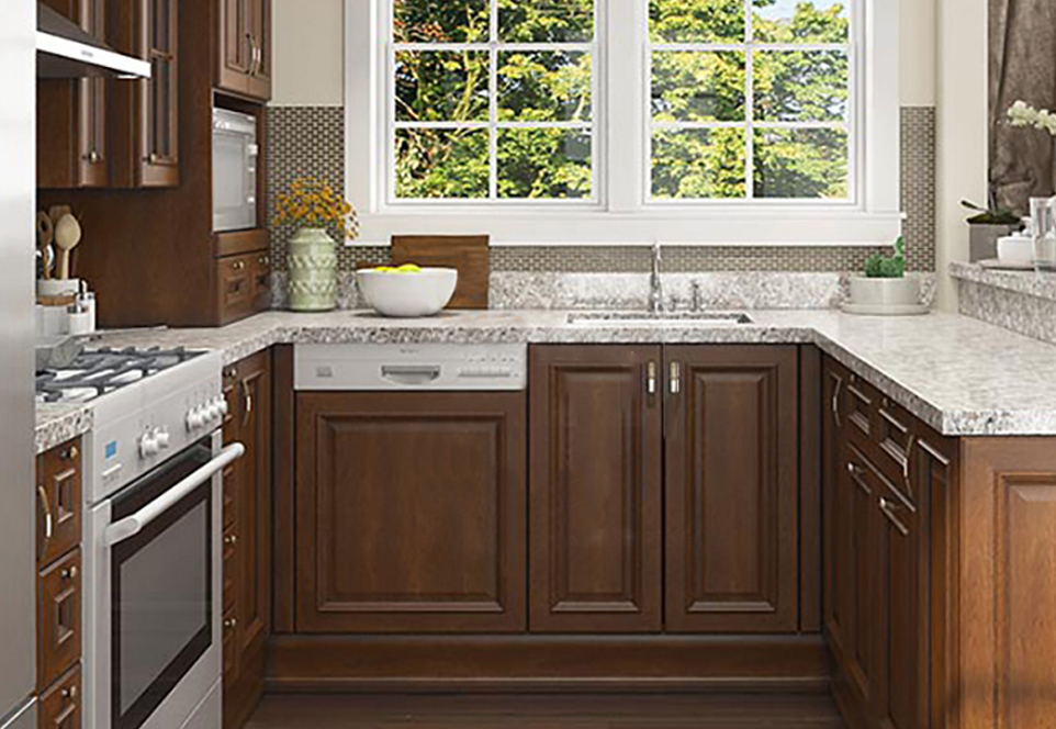 American style classical kitchen PVC with HDF-GK-305