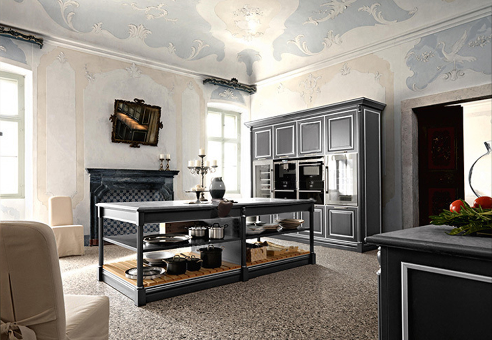 American style classical PVC with HDF kitchen GK-530