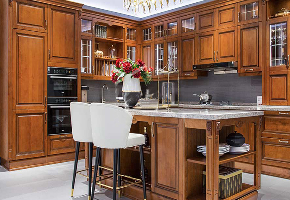 American style kitchen PVC with HDF-GK-307