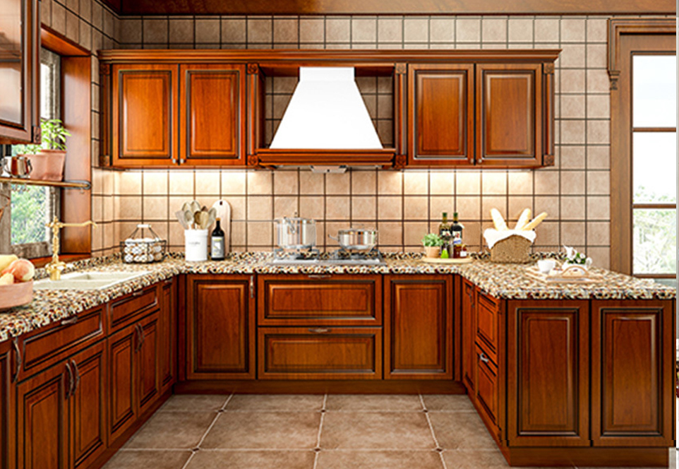 American style PVC with HDF classical kitchen-GK-234