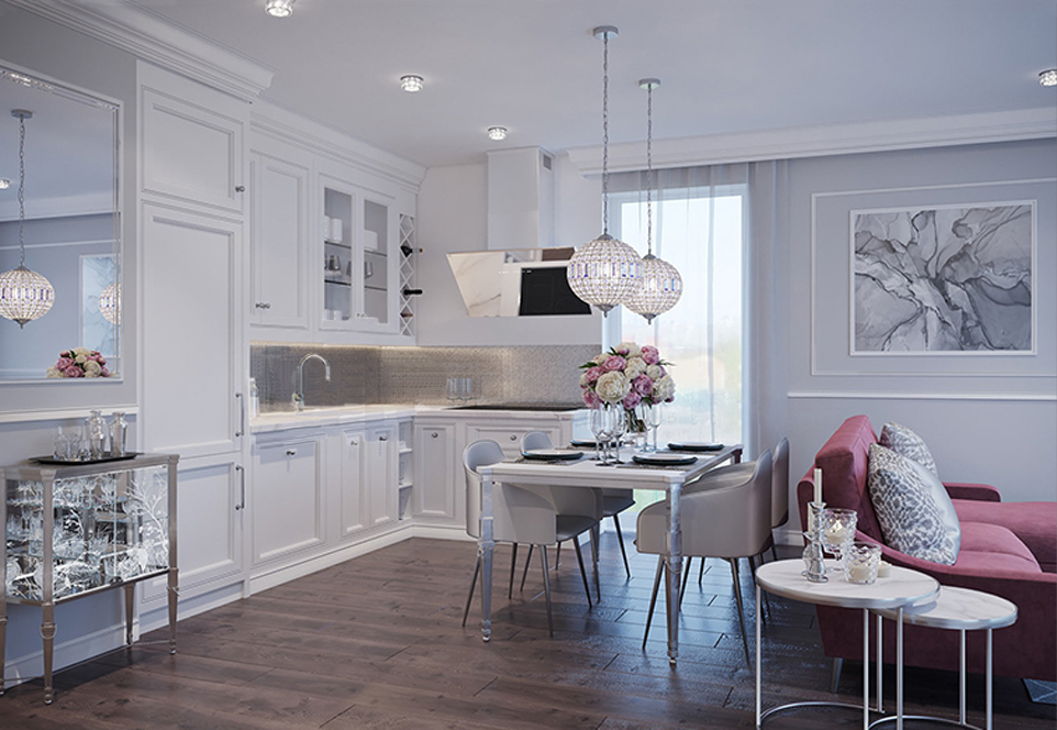 Classical PVC with HDF kitchen-GK-717