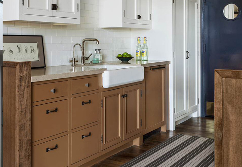 Classical style brown color PVC with HDF house kitchen cabinet GK1292