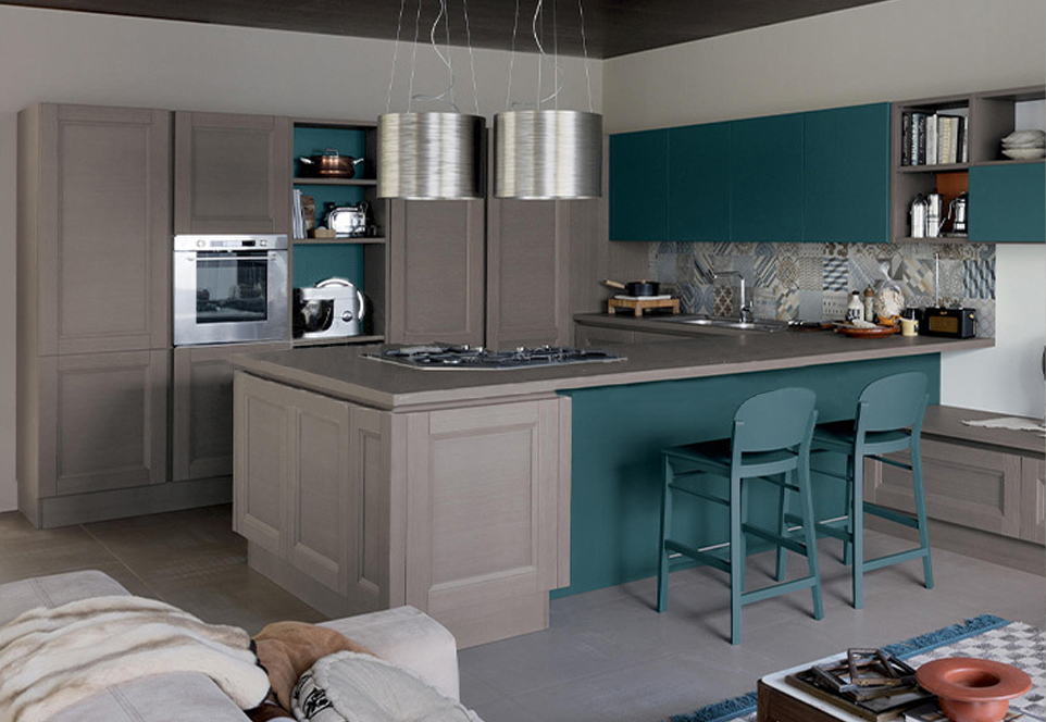 Classical style kitchen cabinet PVC with HDF-GK-408