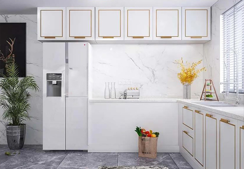 Classical style PVC with HDF Kitchen cabinet-GK-769