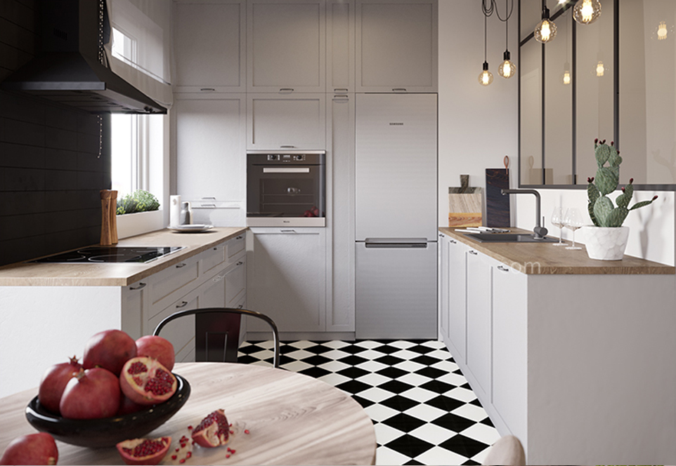 Classical style PVC with HDF kitchen-GK-794