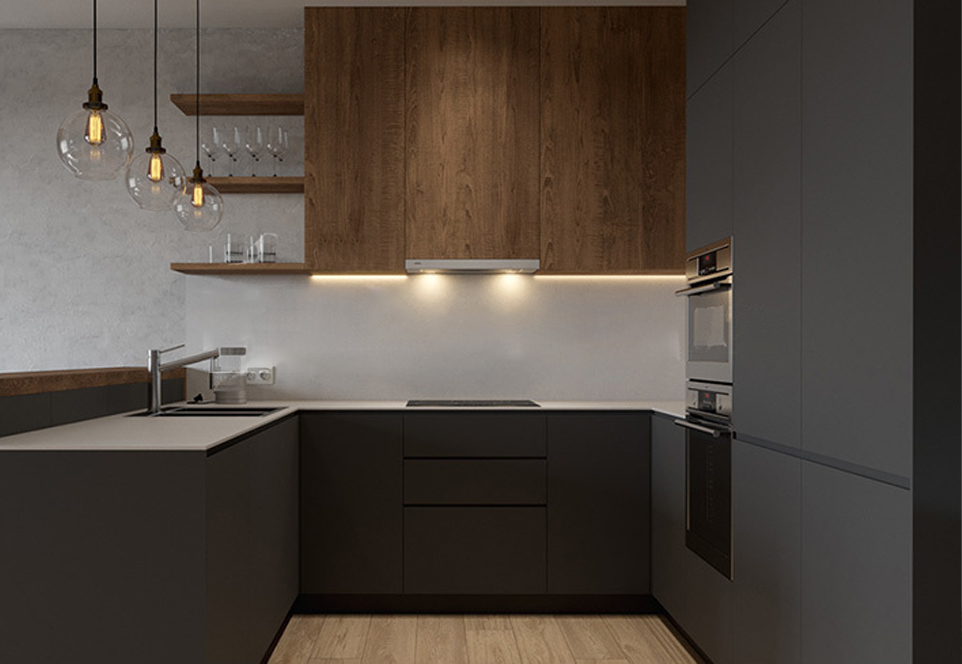 Double facing particle board cabinet GK-1000