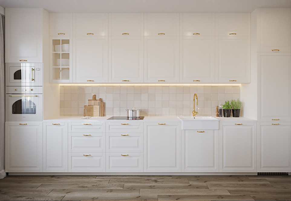 European style classical high density board blister style kitchen-GK-715