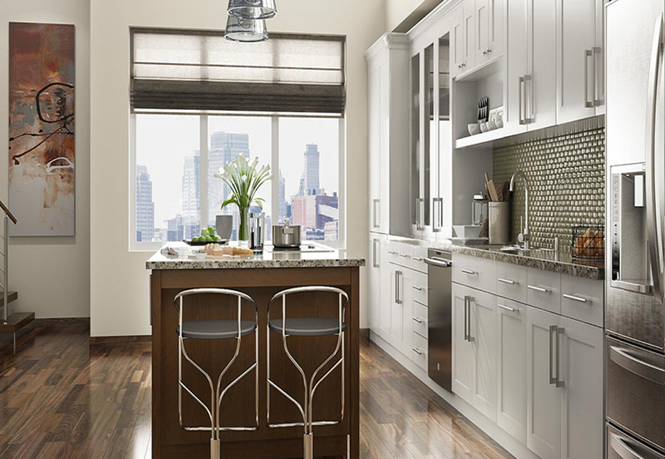 European style classical kitchen PVC with HDF-GK-337