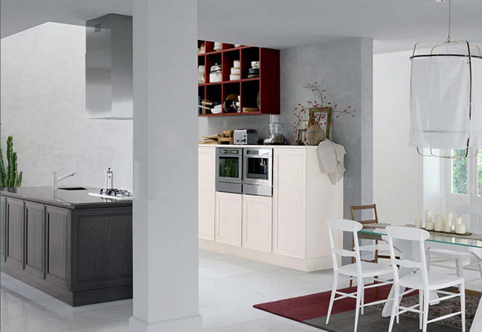 European style classical PVC with HDF kitchen-GK-529