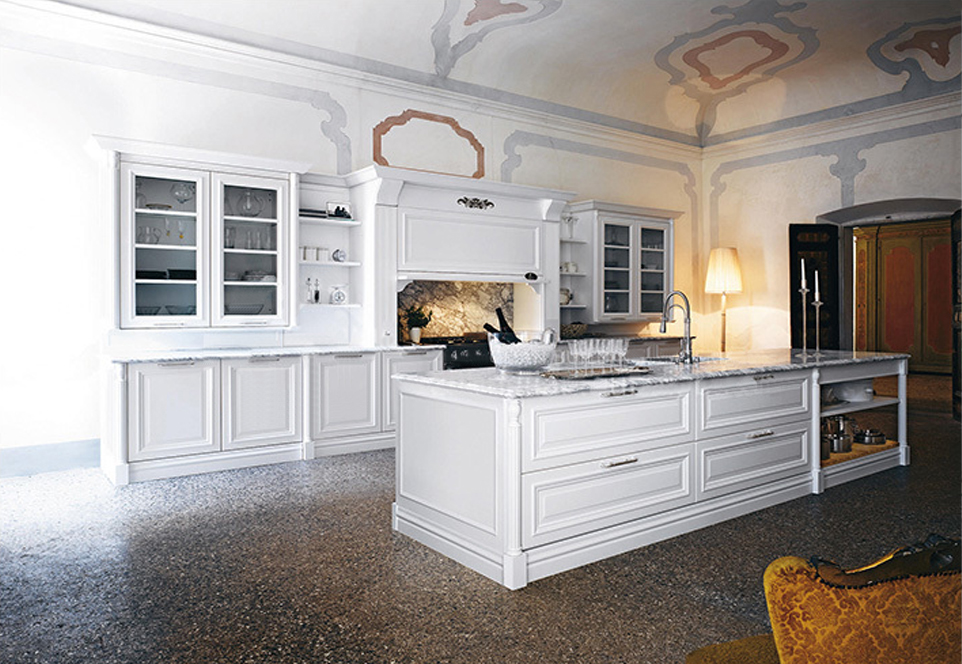 European style classical PVC with HDF kitchen-GK-531