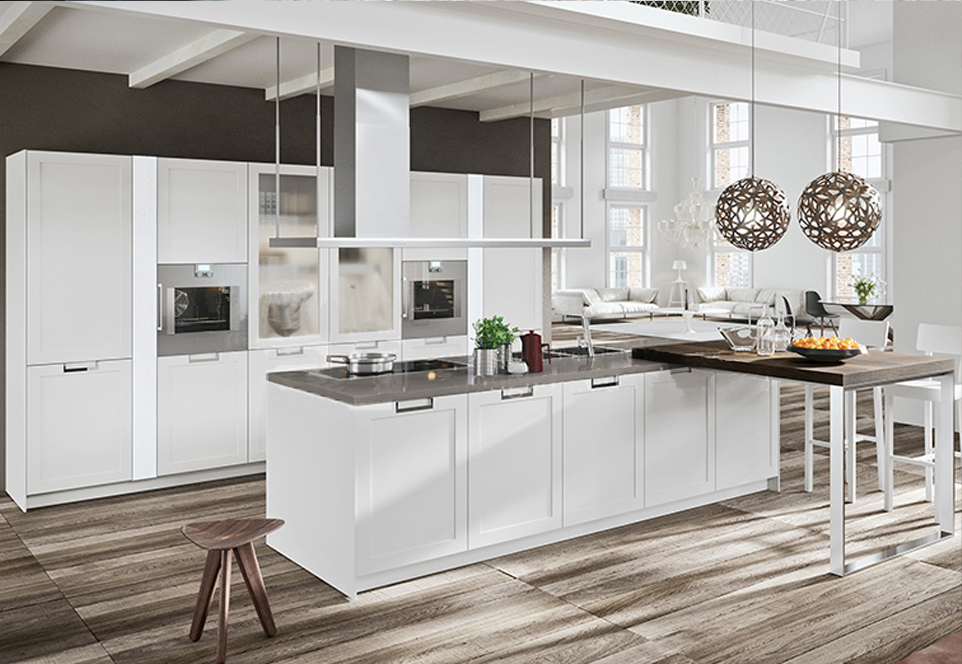 European style classical PVC with HDF kitchen-GK-625