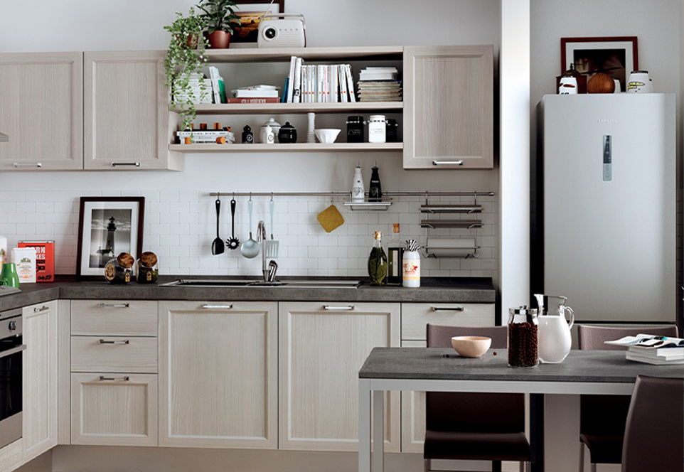 European style high density board blister kitchen cabinet-GK-657