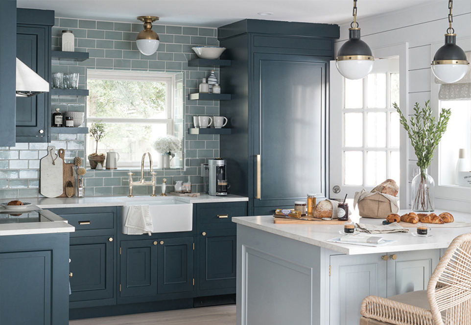 European style PVC with HDF kitchen cabinet GK-503